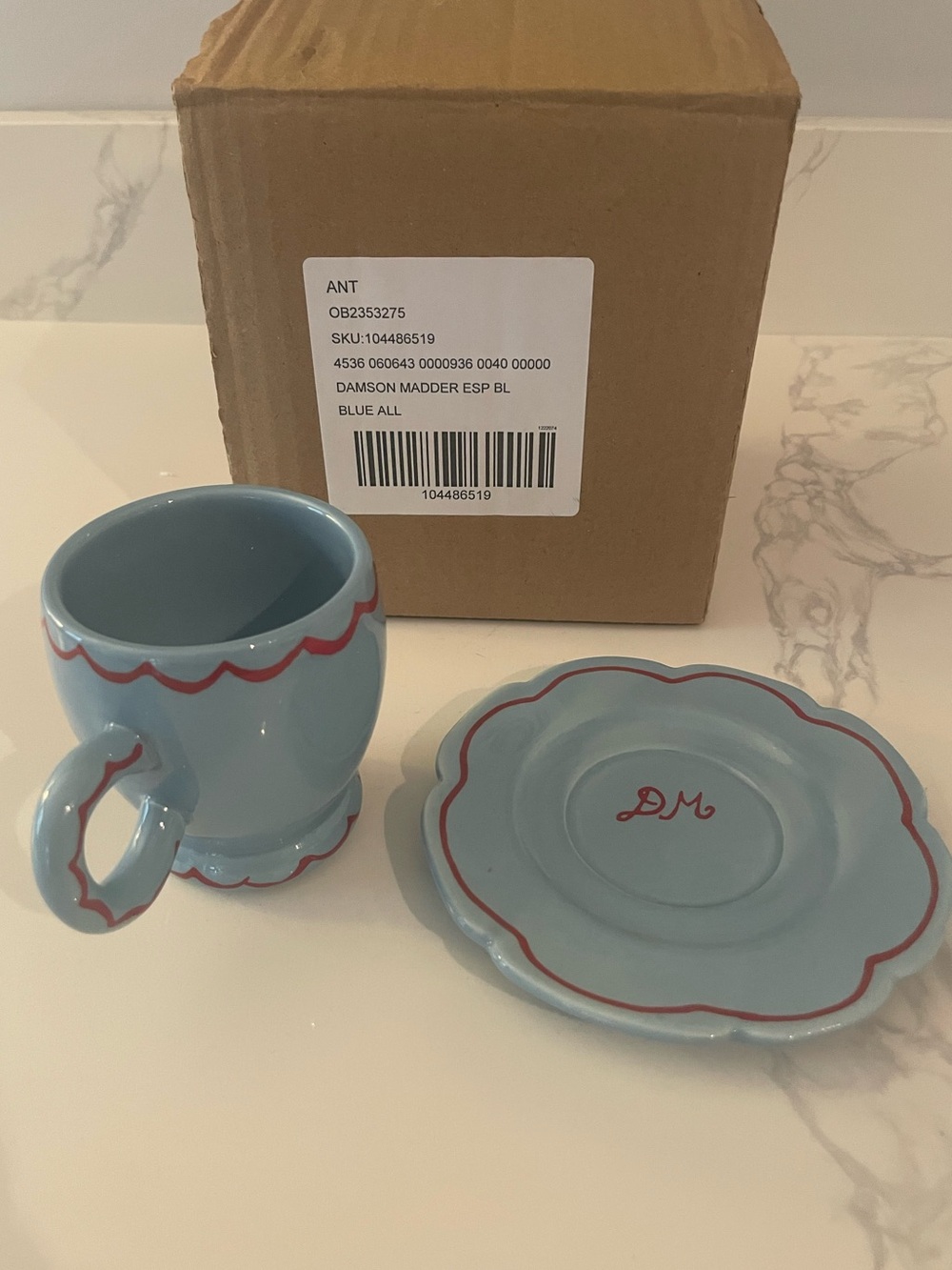 Damson Madder Stoneware Espresso Cup & Saucer